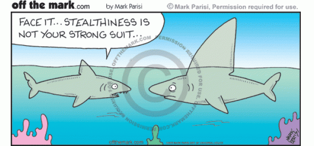 Shark's Obvious Fin - off the mark cartoons