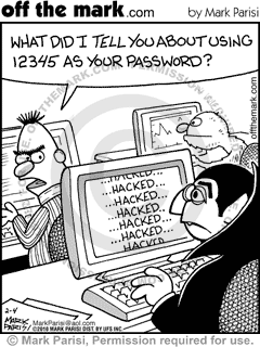 Computer security Cartoons & Comics by off the mark cartoons